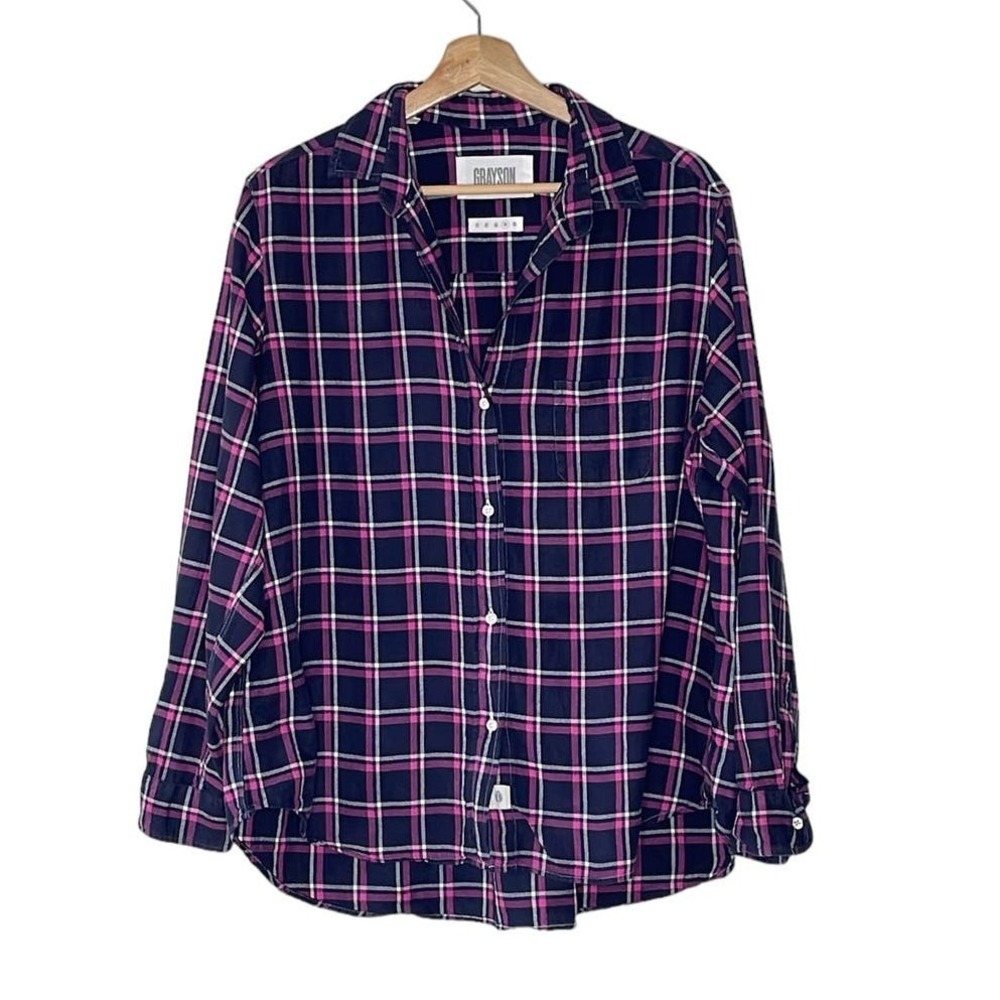 Grayson The Hero Plaid Buttonโ Down Shirt Long Sleeve Relaxed Fit Womenswear